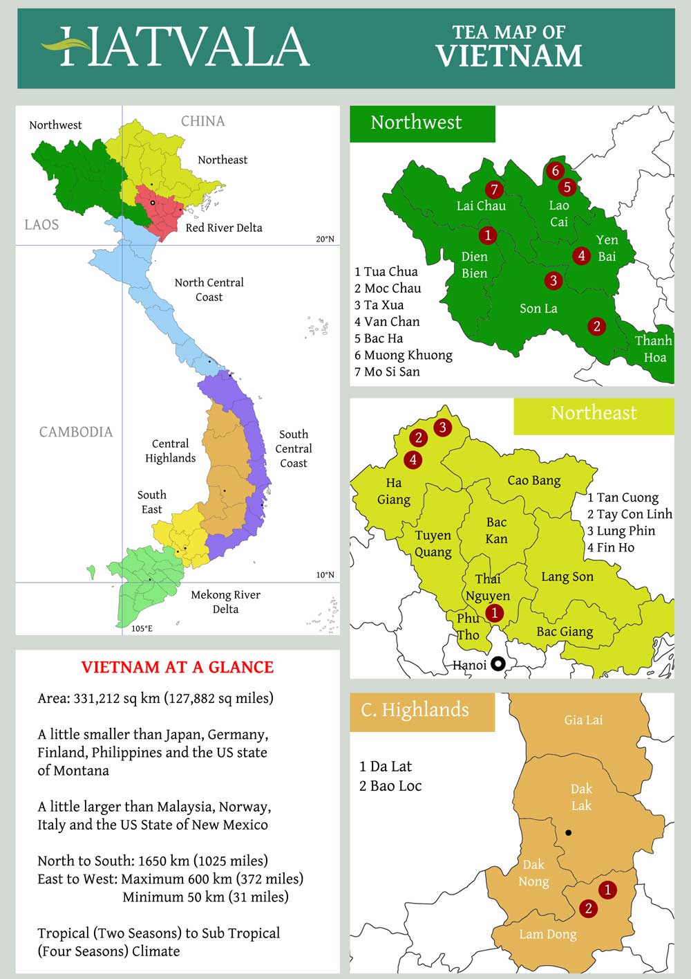 Vietnam Tea Map