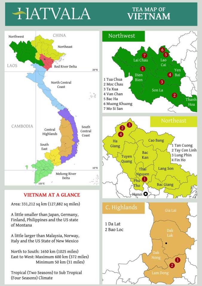 Vietnam Tea Map